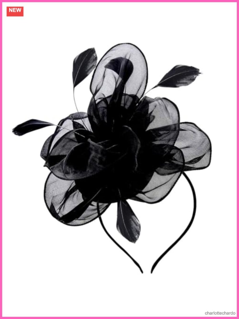 Womens Handmade Feather Floral Fascinator Headband Derby Tea Party Hat
